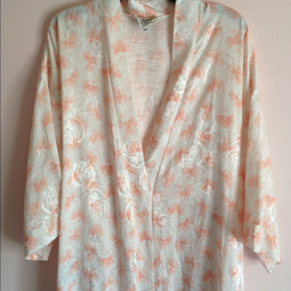 1970's Vintage Christian Dior Silk Robe